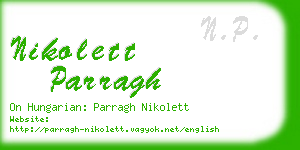 nikolett parragh business card